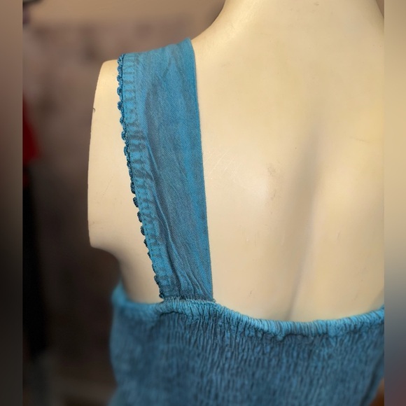 Ludy" Blue Bohemian Midi Dress - 100% Viscose - One Size - Picture 3 of 15